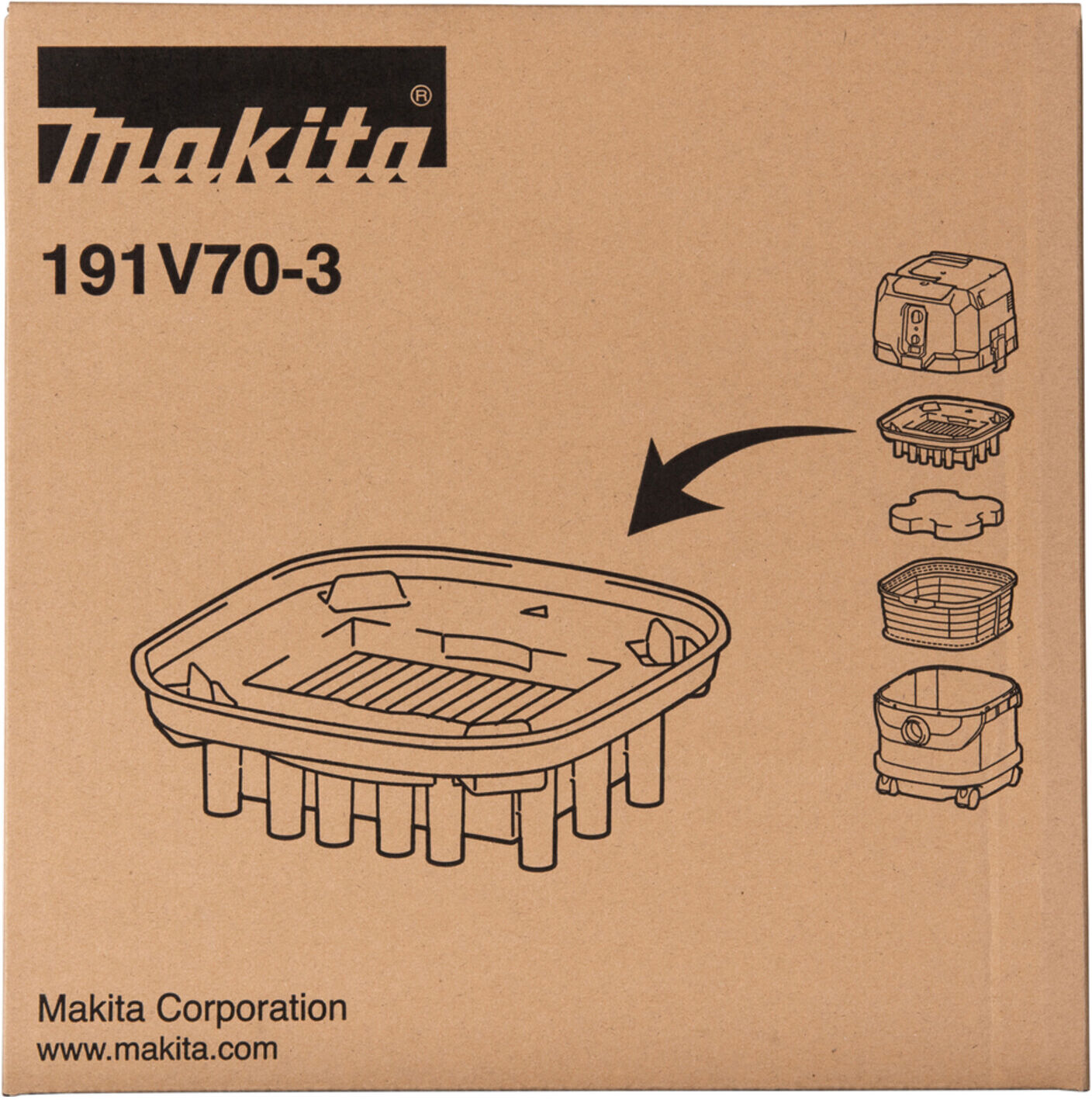 Makita Filterelement HEPA, langlebig, effizient (191V70-3)