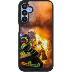Nivocase Handyhülle für Samsung Galaxy A15 5G Hülle NIVOpure Case Schwarz Feuer Feuerwehr Lebensretter (Samsung Galaxy A15 5G), Smartphone Hülle, Schwarz