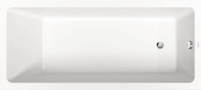 Duravit No.1 Basic Badewanne 700596000000000 rechteckig, 180x80cm, mit einer Rückenschräge, weiss