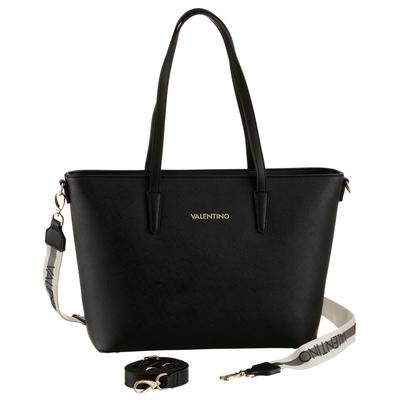 Shopper VALENTINO BAGS "ZERO RE", Damen, Gr. B/H/T: 35cm x 28cm x 10cm, schwarz, Lederimitat, unifarben, Taschen Shopper, Henkeltasche Schultertasche Umhängetasche