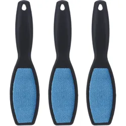 Fusselbürste Textilien 3er-Set - Tierhaarentferner Kleiderbürste für Kleidung & Möbel - Langlebig, wiederverwendbar, 24 cm, Schwarz-Blau