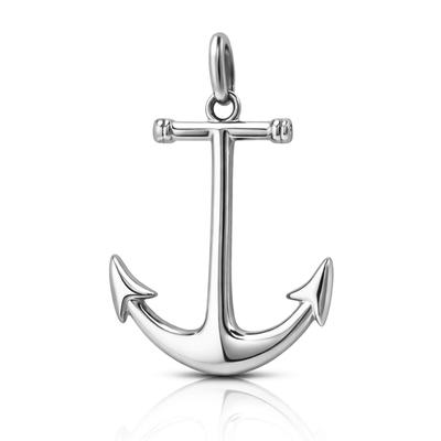 Kettenanhänger FIRETTI "Schmuck Geschenk Silber 925 Halsschmuck Anhänger Anker", silberfarben, Schmuckanhänger, Damen, Silber 925 (Sterlingsilber), 1,2 g, Kettenanhänger