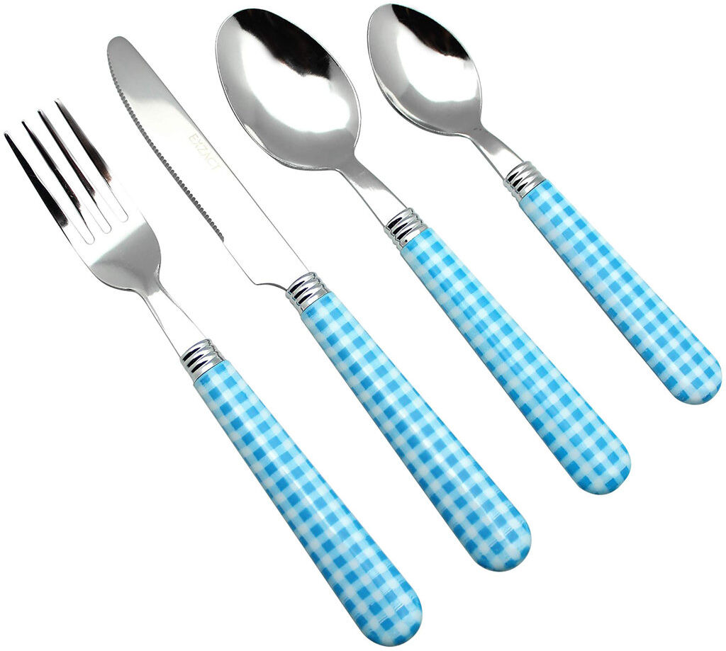 Brambly Cottage Otway 24 Piece Cutlery Set , Service for 6 Blue 24