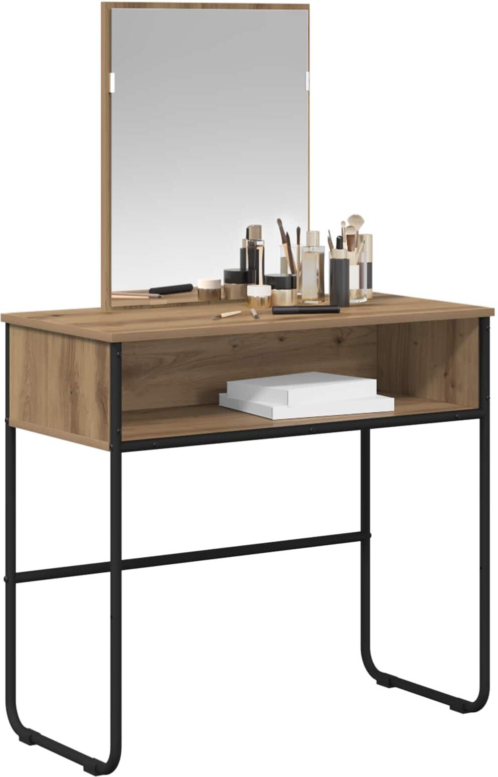 vidaXL Table de Toilette Chêne artisanal 81 x 40 x 131 cm