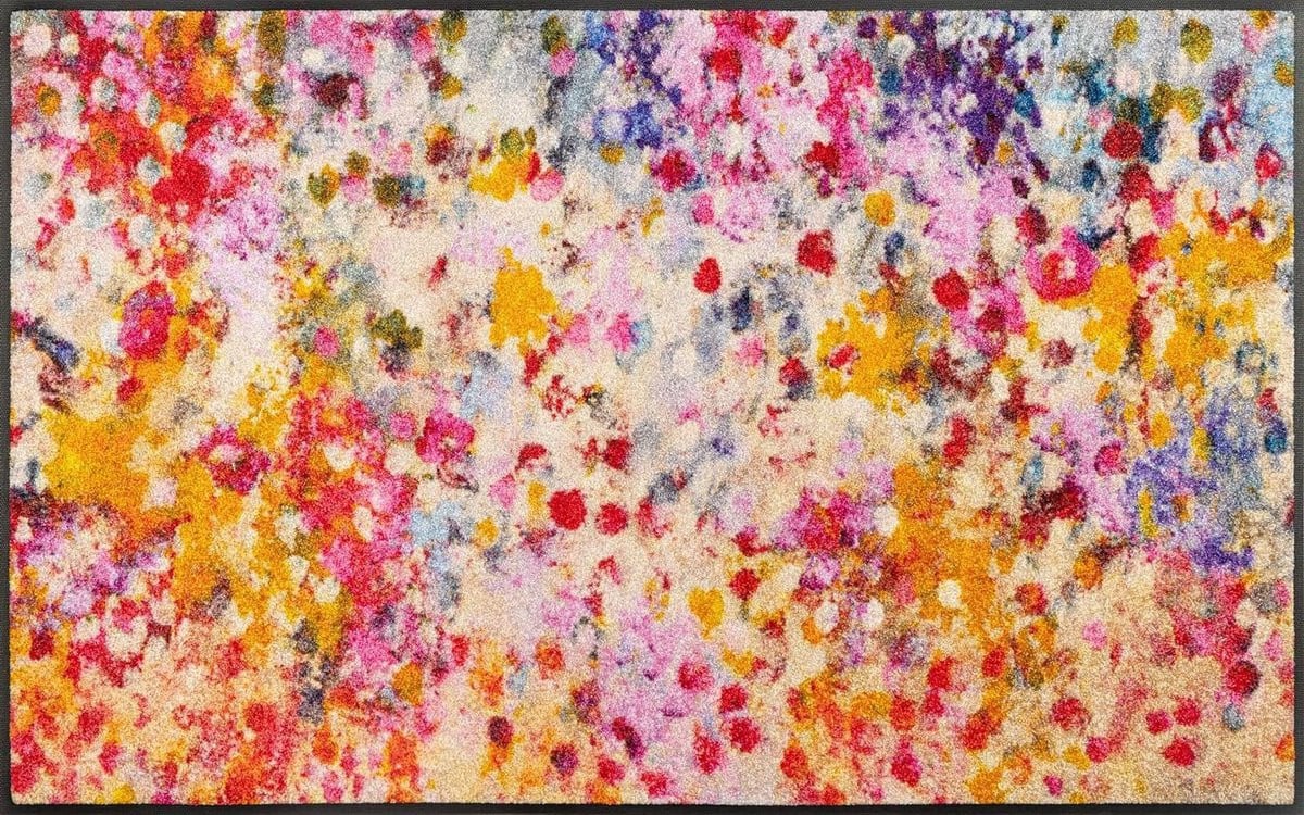 Wasbare en drogerbestendige kleurrijke deurmat van 75 x 120 cm