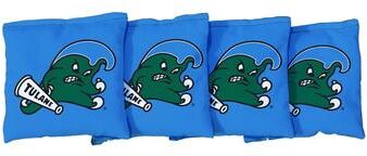 Skip's Garage Tulane University Green Wave Lime Green Cornhole Bags