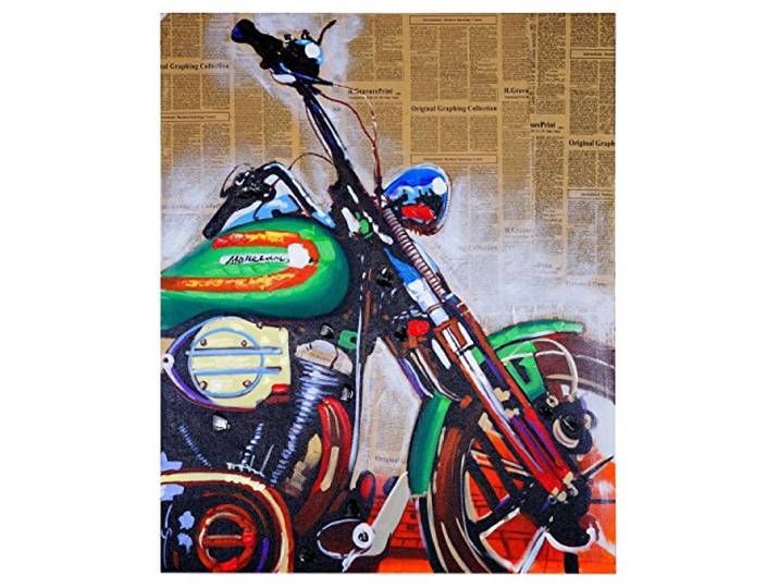 Mendler Ölgemälde Motorrad, 100x80cm