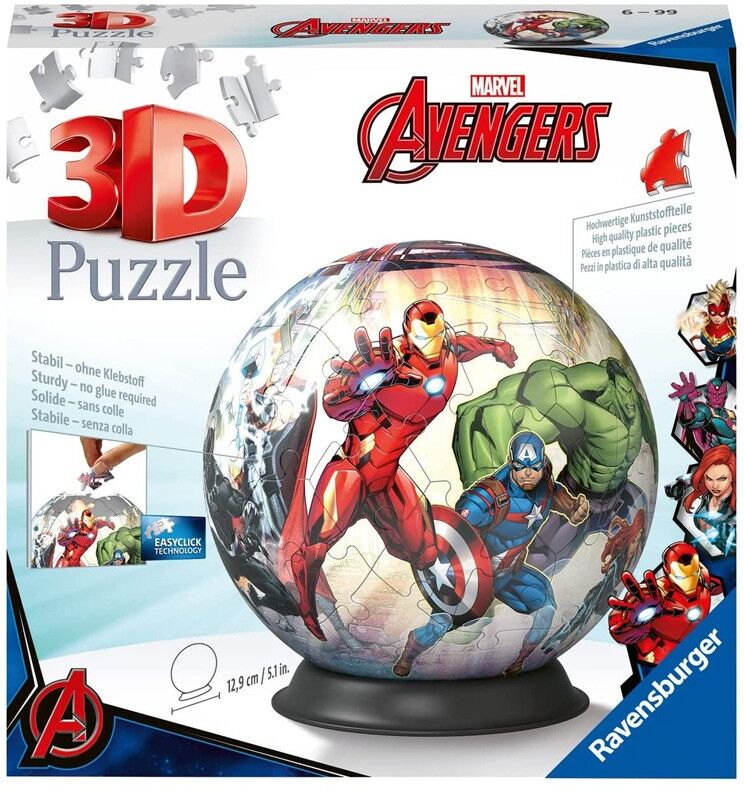 Puzzle 3D Ball Marvel Avengers 72 pcs - Ravensburger