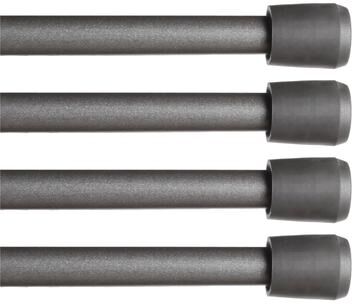 "Kenney Fast Fit No Tools 7/16"" Spring Tension Rod, 4-Pack"