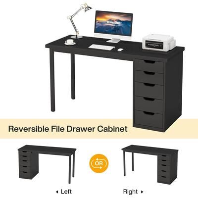 Envelor "Tribesigns 47"" Computer Desk with 5 Drawers, Modern Study Table Writing Desk"
