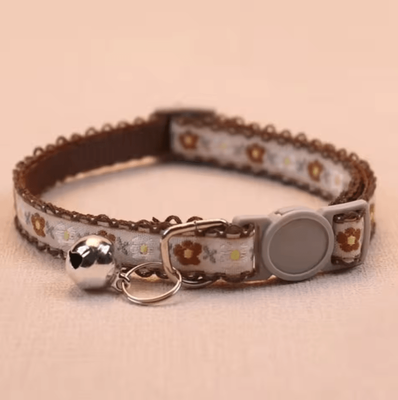 Inspire Curations BlossomBelle Embroidered Lace Cat Collar With Bell 11