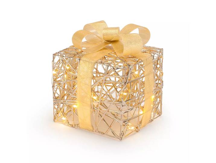 STT - LED Weihnachtsdekoration, 20X20X20CM, Goldfarben