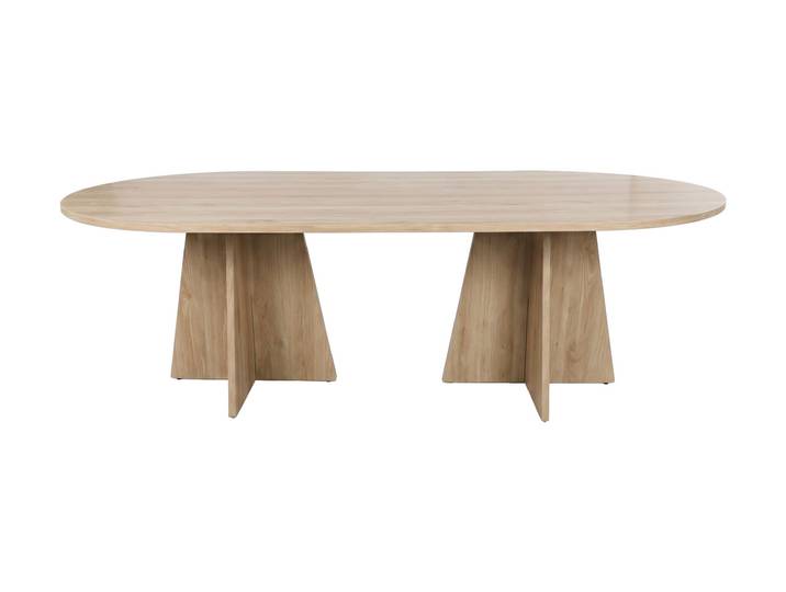 Esstisch Cazaro - ovales Design in Holzoptik - Natur - Luxusbetten24