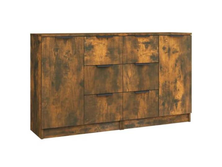 GHVBNMF 2er Set Sideboards Räuchereiche 60x30x70 cm Holzwerkstoff Kompakte Kommoden im 2er Pack für Flur und Schlafzimmer. Stabile Ablagefläche mit pflegeleichter Oberfläche in Holzoptik.