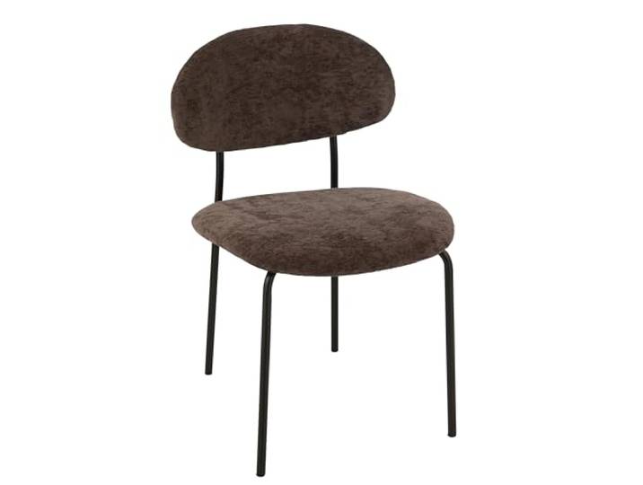 J-line Stuhl - Textil/Metall - Dunkelbraun