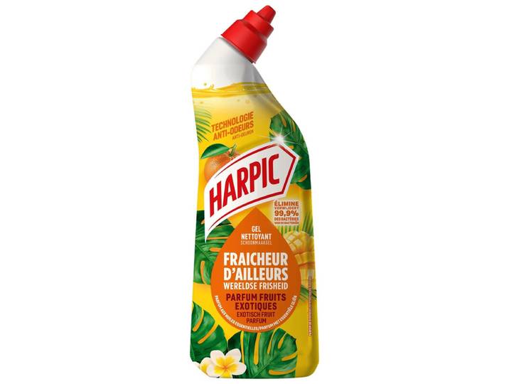 HARPIC Gel WC désinfectant anti-odeurs élimine 99,9% des bactéries Fruits Exotiques 750 ml