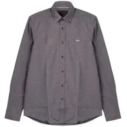 Harmont & Blaine für Herren. CRR001013937M Camicia In Micro C (XL), Braun, Baumwolle, Klassisch, Langarm