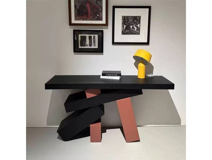 Table d'entrée moderne, console minimaliste nordique en bois, style miroir, meuble de salon pour entrée
