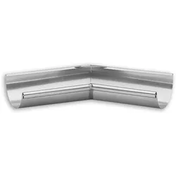 Rinnenwinkel Grömo Inneneck 45°, halbrund, Schenkellänge 300mm, Zink, verschiedene Größen (Ausführung: Nenngröße 280. Ø 127mm. Schenkellänge 300mm)