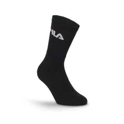 Sportsocken FILA "UNISEX CREW TENNIS FULL TERRY SOCKS", Damen, Gr. 43-46, bunt (grau, weiß, schwarz), Baumwollmischung, normal, Socken Sportsocken