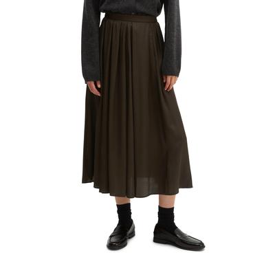 Webrock MARC O'POLO "aus fließendem Viskose-Satin", Damen, Gr. 42, braun (burnt coffee), Obermaterial: 100% Viskose, unifarben, lässig geschnitten, Röcke