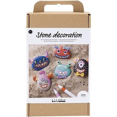 Creativ Company DIY Sets Basisversion Kreativ Set Steindekoration , Sortierte Farben, Monster, Kreativ Box