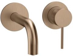 Herzbach MODUL7 Waschtisch-Armatur 70.701602.1.39 Fertigset 160mm Copper Steel