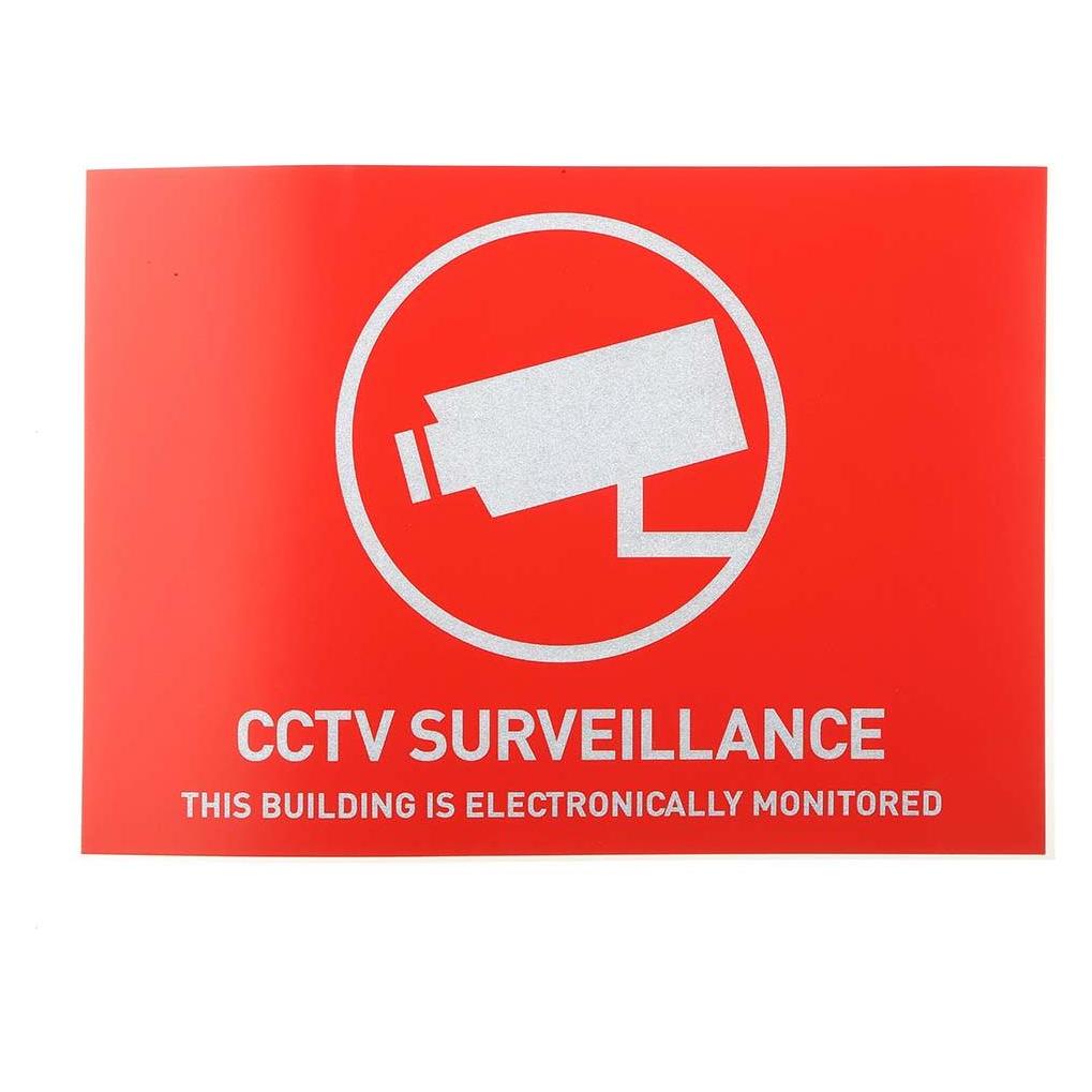 Abus CCTV-Sticker Englisch, CCTV Surveillance This Building Is Electronically Monitored, CCTV, 105 m (AU1312)