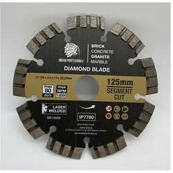 GCS, Sägeblatt, Tarcza Diamentowa 125mm Segment Turbo Cut Indian Professional