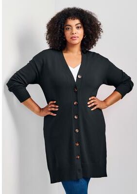 Plus Size Women's Mischa Boyfriend Cardigan by Avenue in Black (Size 30/32)
