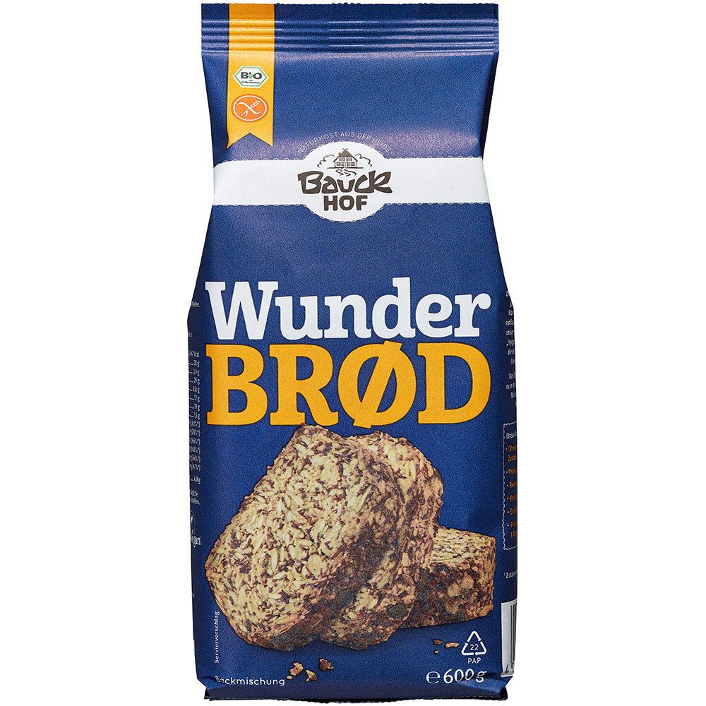 Bauckhof Bio Wunderbrød Haferflockenbrot, Backmischung 600 g Pulver