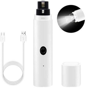 United Pet Nail Grinder With LED Light Fully Automatic white