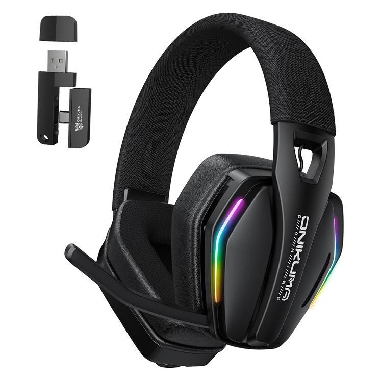 Onikuma GT826 gaming headphones (black) (Kabelgebunden, Kabellos) (GT826 Black)
