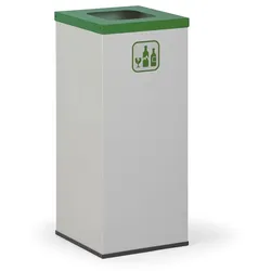 Mülleimer für mülltrennung, 70 L, Halterung für einen Sack, grau/grün