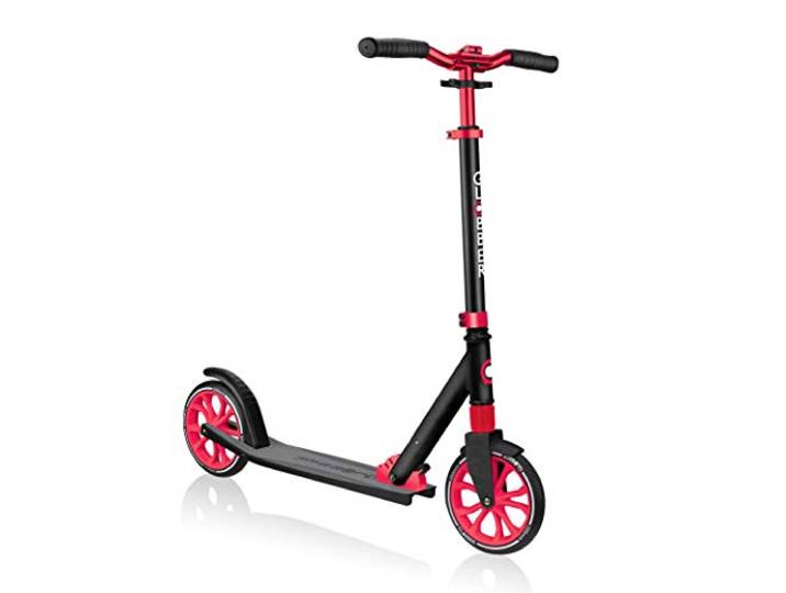 Globber - NL 205 - Opvouwbare step met 2 wielen met voorvering voor kinderen vanaf 8 jaar, zwart - rood