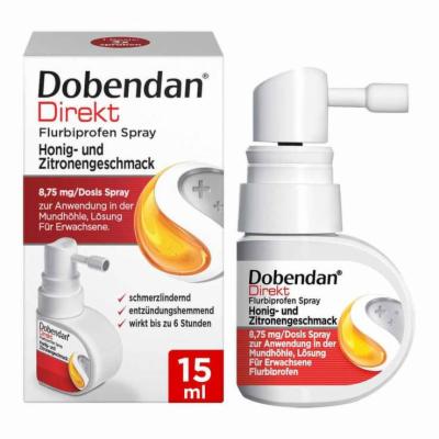 Reckitt Benckiser Deutschland GmbH DOBENDAN Direkt Flurbiprofen Spray Honig & Zitrone 15 ml 16502620