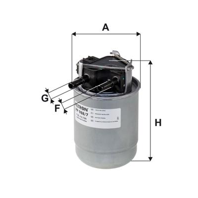 FILTRON Kraftstofffilter PP 988/7 Leitungsfilter 159mm für NISSAN