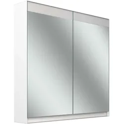 Schneider FILO HCL Spiegelschrank, Unterputz, Lichtband oben, 795x147x759mm, 2 Türen, 2 Steckdosen, 180.080.02.02, Ausführung: EU-Norm/Korpus weiss