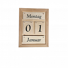 Bethel proWerk Jahreskalender Fresh - schwarze Schrift - Holz - klein - 40 x 31 cm 301717
