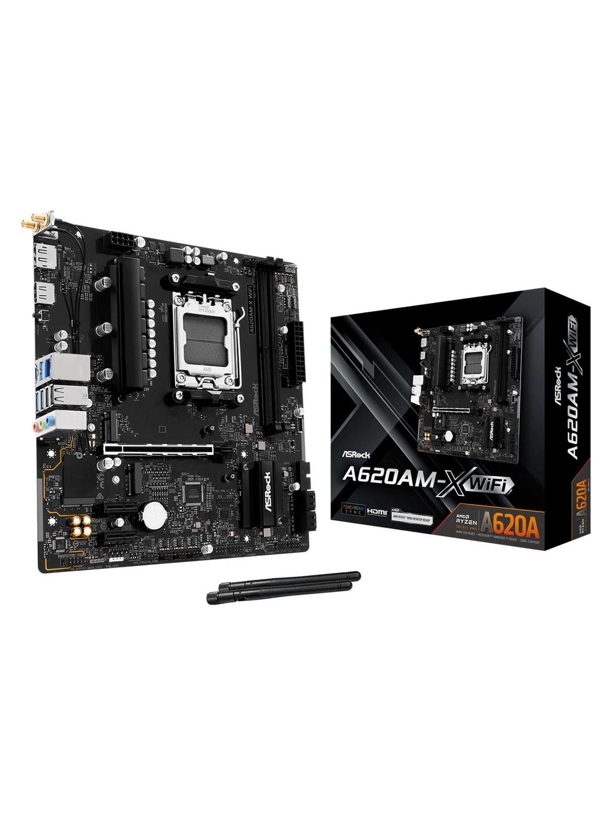 ASRock A620AM-X WIFI Mainboard - AMD A620A - AMD AM5 - DDR5 RAM - Micro-ATX