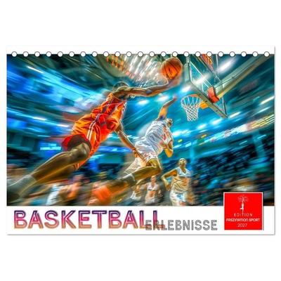 Basketball Erlebnisse (Tischkalender 2027 DIN A5 quer), CALVENDO Monatskalender