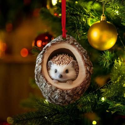 Uplift Picks Cute Woodland Animal Christmas Ornaments Acrylic Tree Hanging Decor a