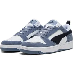 PUMA Rebound V6 Low Suede Sneaker 09 - gray sky/new navy/puma white 44
