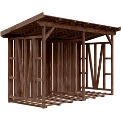 Skan Holz Holzunterstand Max 2 nussbaum