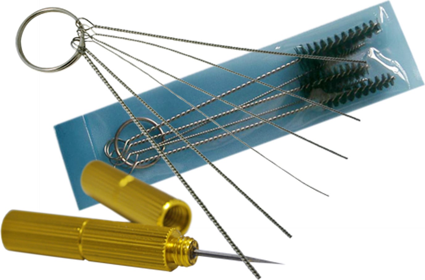 Wiltec airbrush reinigingsset met 12 onderdelen en borstels van 3-7 mm