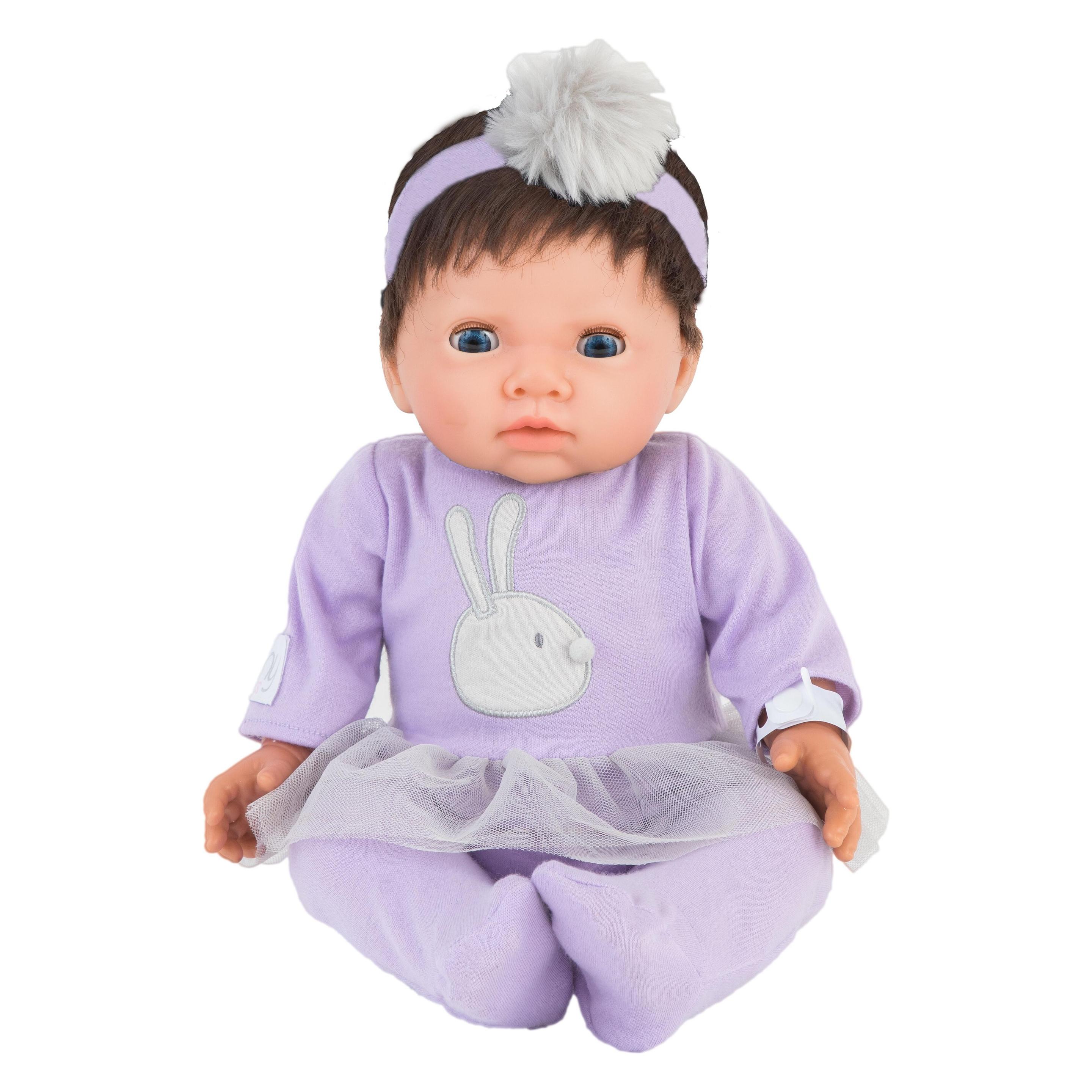 Tiny Treasures Tiny Treasure Doll w/ Brown Hair & Purple Tutu Dress (30140)
