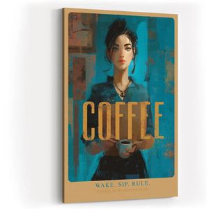 Sinus-Art Wandbild Wake. Sip. Rule., Leinwand, Hochformat, 80 x 120 cm