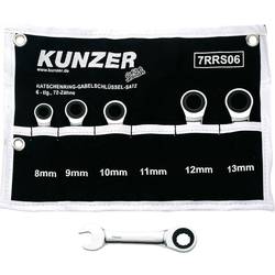 Kunzer 7RRS06 Knarren-Ring-Maulschlüssel-Satz 6teilig Schlüsselweite (Metrisch) 8 - 13 mm
