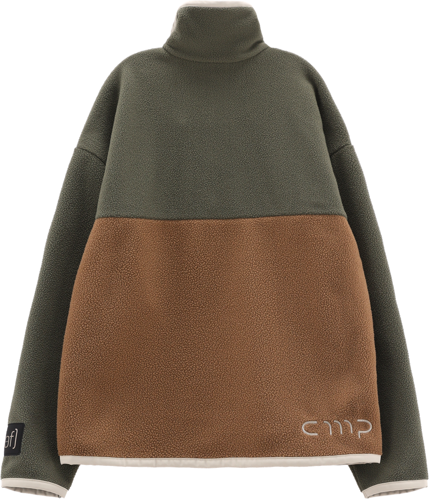 Fleecepullover CMP "MAN SWEAT", Herren, Gr. S, braun (grün), Obermaterial: 100% Polyester, Sweatshirts Fleecepullover, Teddyfell, wärmend grün S