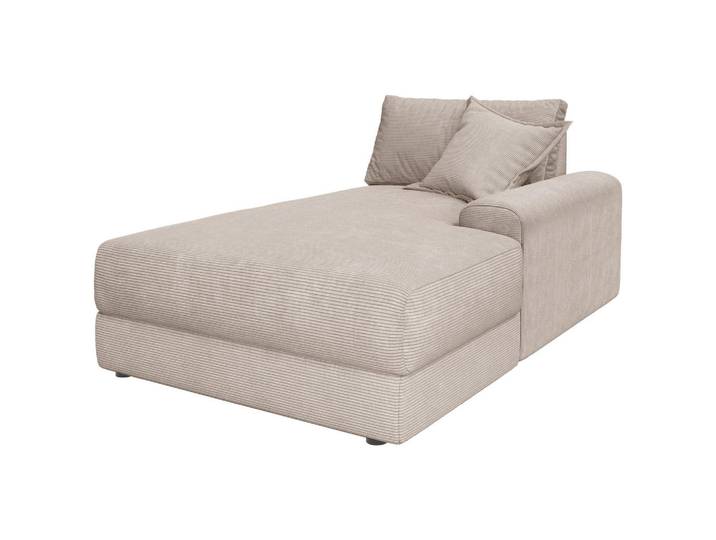 Carryhome Bigsofa, Beige, Kunststoff, Füllung: Schaumstoffflocken,Schaumstoffflocken, 117x93x190 cm, Rücken echt, Wohnzimmer, Sofas & Couches, Bigsofa